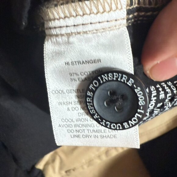 I Love Ugly Slim Kobe Chino Pants Cropped Beige Tan Sz Medium 32x26 Casual Work - Picture 9 of 14